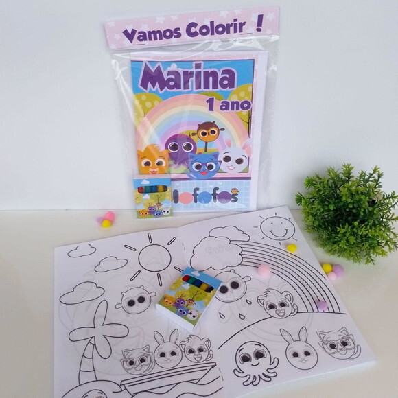 Kit Colorir Bolofofos Rosa