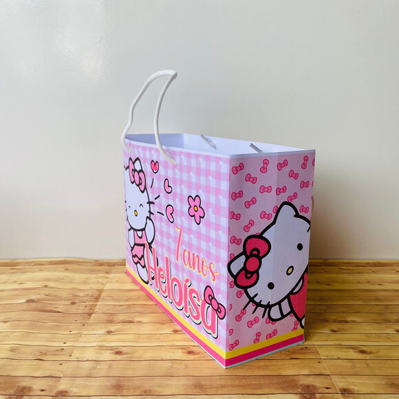 Sacola m Personalizada Hello Kitty