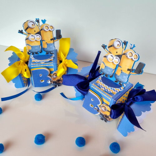 Caixa Bala 3d Minions