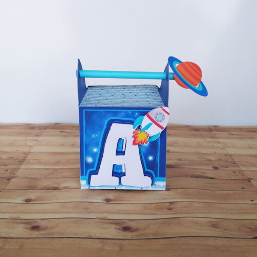 Caixa Canudo 3d Astronauta