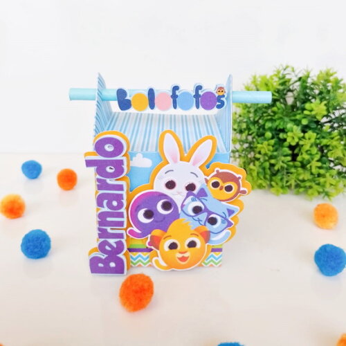 Caixa Canudo 3d Bolofofos