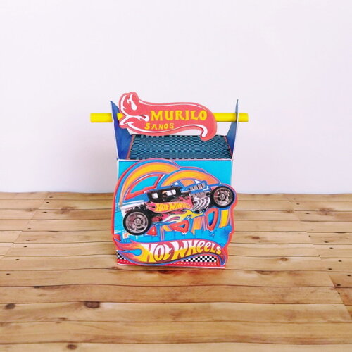 Caixa Canudo 3d Hot Wheels