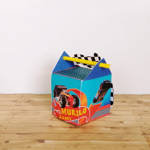 Caixa Canudo 3d Hot Wheels