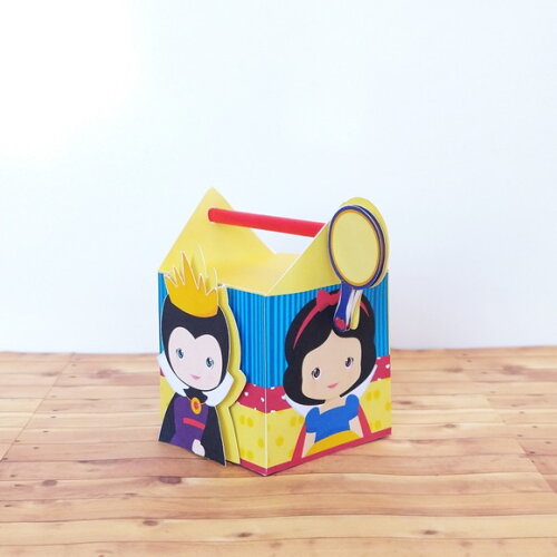 Caixa Canudo Branca de Neve Cute