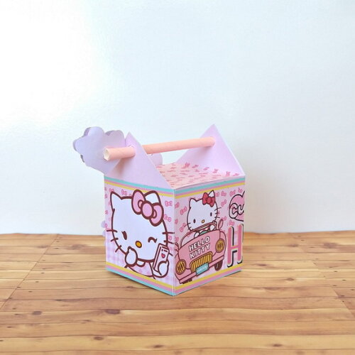 Caixa Canudo Personalizada Hello Kitty