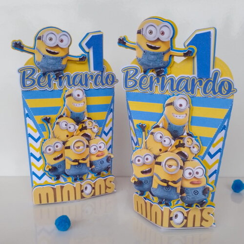 Caixa Coração 3d Minions