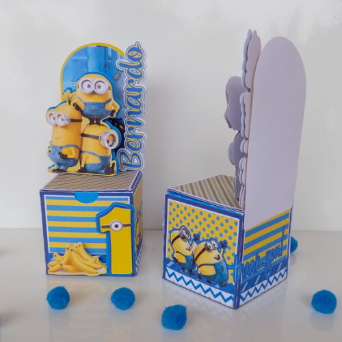 Caixa Cubo 3d Cenário Minions
