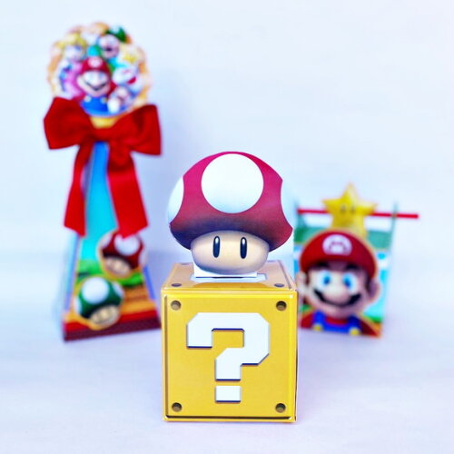 Caixa Cubo 3d - Super Mario