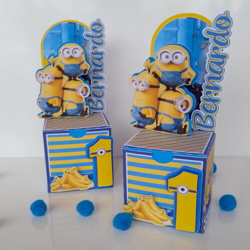 Caixa Cubo 3d Cenário Minions