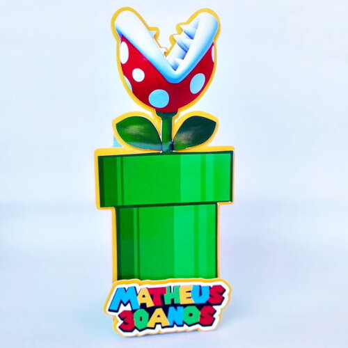 Caixa Laço 3d - Super Mario