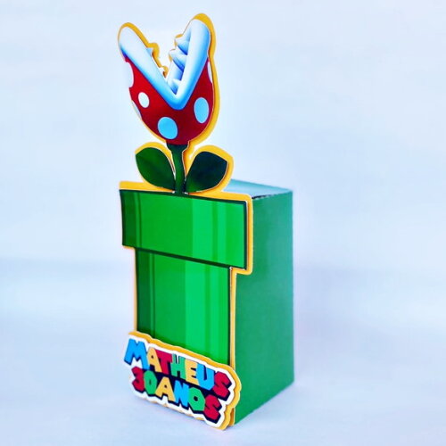 Caixa Laço 3d - Super Mario