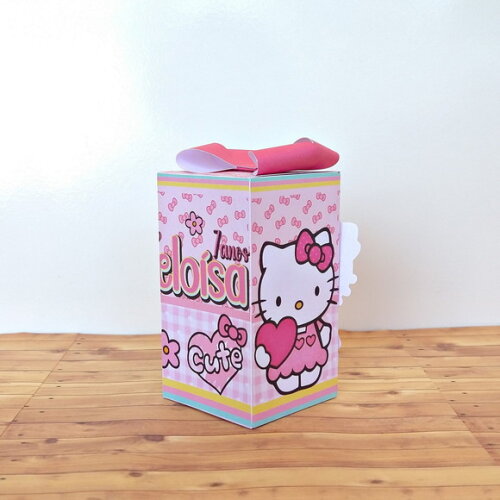 Caixa Laço Personalizada Hello Kitty
