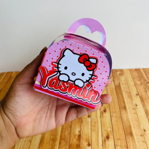 Caixa Maletinha Personalizada Hello Kitty Vermelha