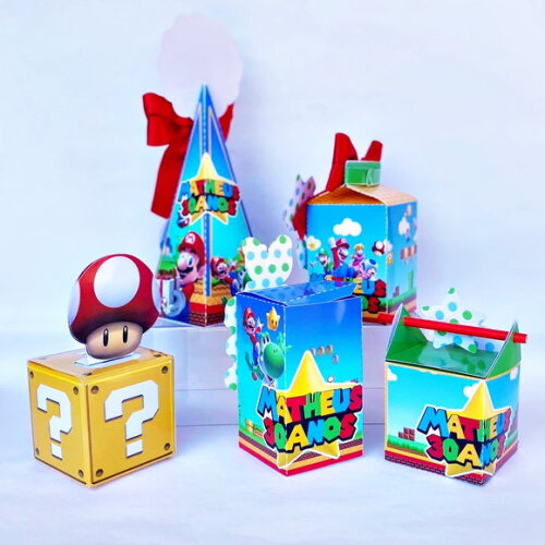 Caixa Milk 3d Super Mario