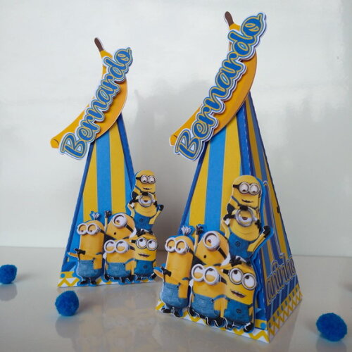Caixa Pirâmide 3d Minions