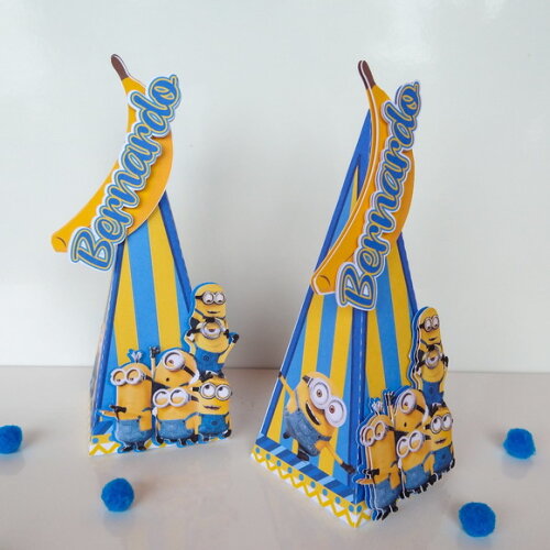 Caixa Pirâmide 3d Minions