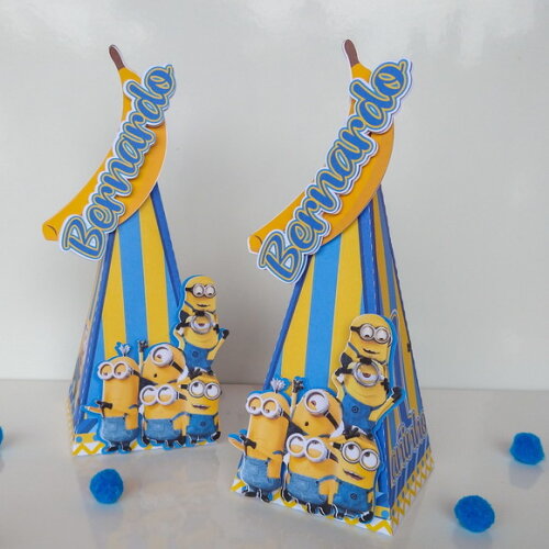 Caixa Pirâmide 3d Minions