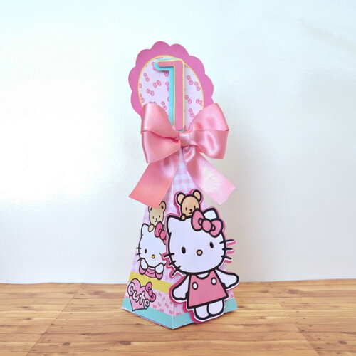 Caixa Pirâmide Personalizada Hello Kitty