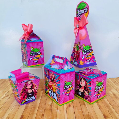 Kit 20 Caixas Básicas Personalizadas dos Rosas -emily Vick