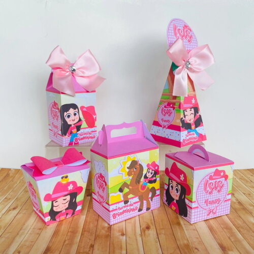 Kit 20 Caixas Personalizadas Básicas Turma da Boiadeirinha