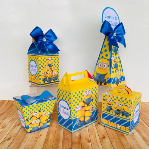 Kit 20 Caixas Personalizadas Básicos Minions