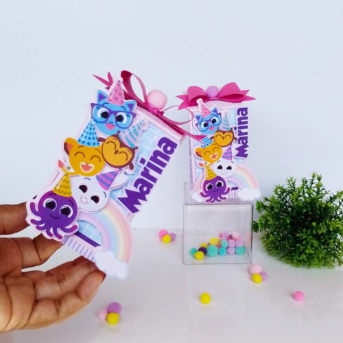 Kit 20 Caixas Personalizadas Bolofofos Menina