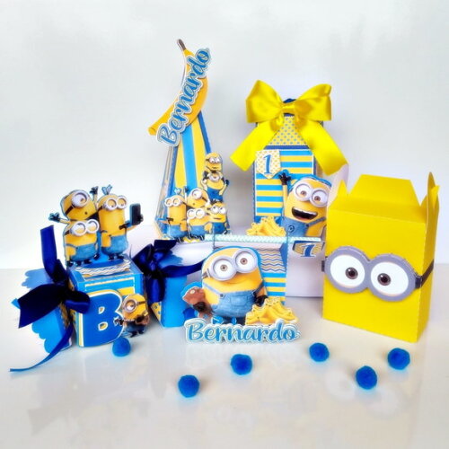 Kit 25 Caixas Personalizadas Minions