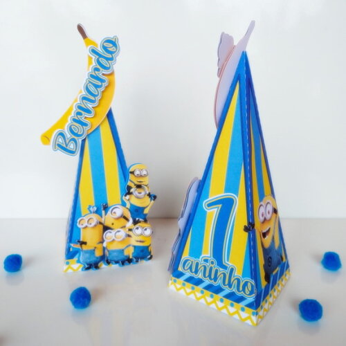 Kit 25 Caixas Personalizadas Minions