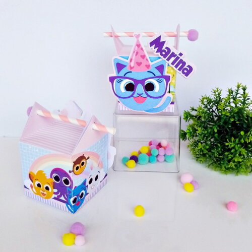 Kit 30 Caixas Personalizadas Bolofofos Menina