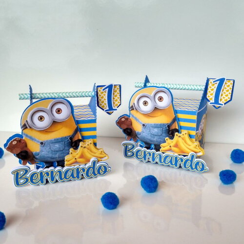 Kit 30 Caixas Personalizadas Minions