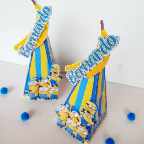 Kit 40 Caixas Personalizadas Minions