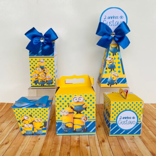 Kit 50 Caixas Personalizadas Básicos Minions