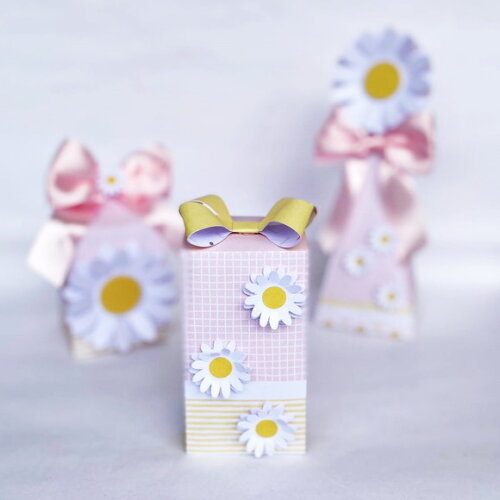 Kit 50 Caixas Personalizadas Margaridas
