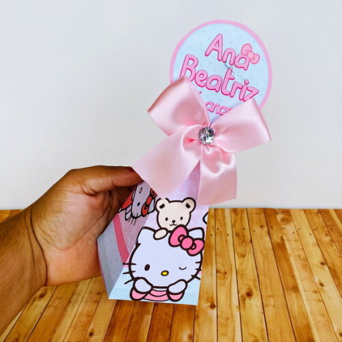 Kit 50 Caixas Personalizados Básicos Hello Kitty