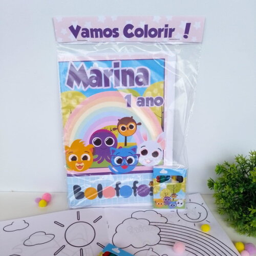 Kit Colorir Bolofofos Rosa