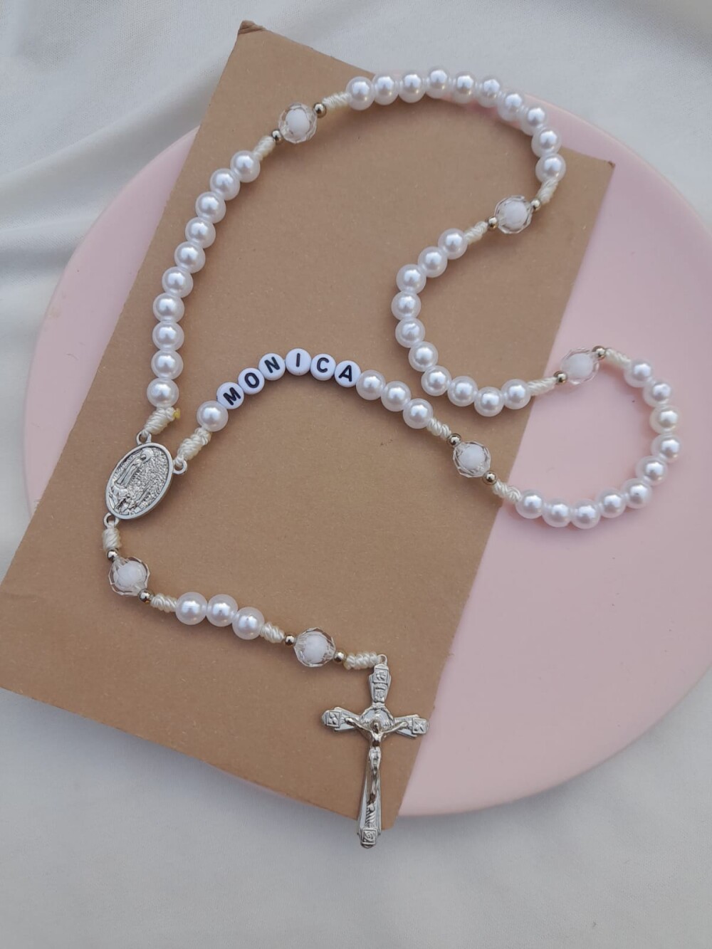 Terço Basic Prateado Personalizado
