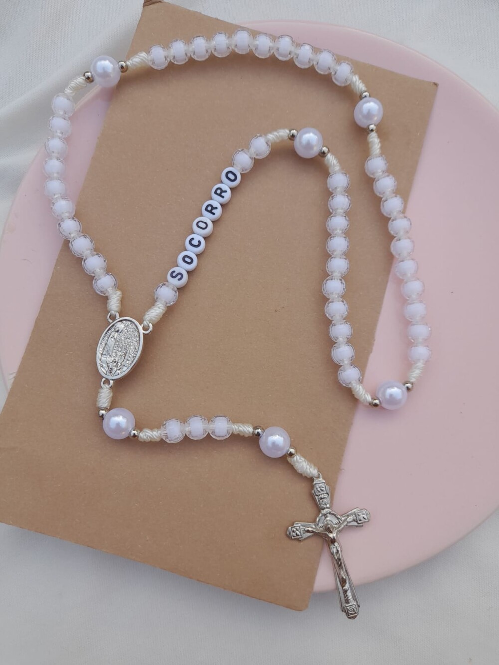 Terço Basic Prateado Personalizado