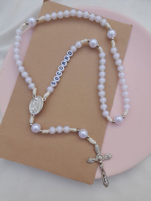 Terço Basic Prateado Personalizado