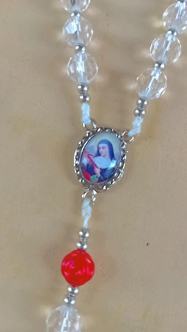 Terço Personalizado Santa Rita de Cassia