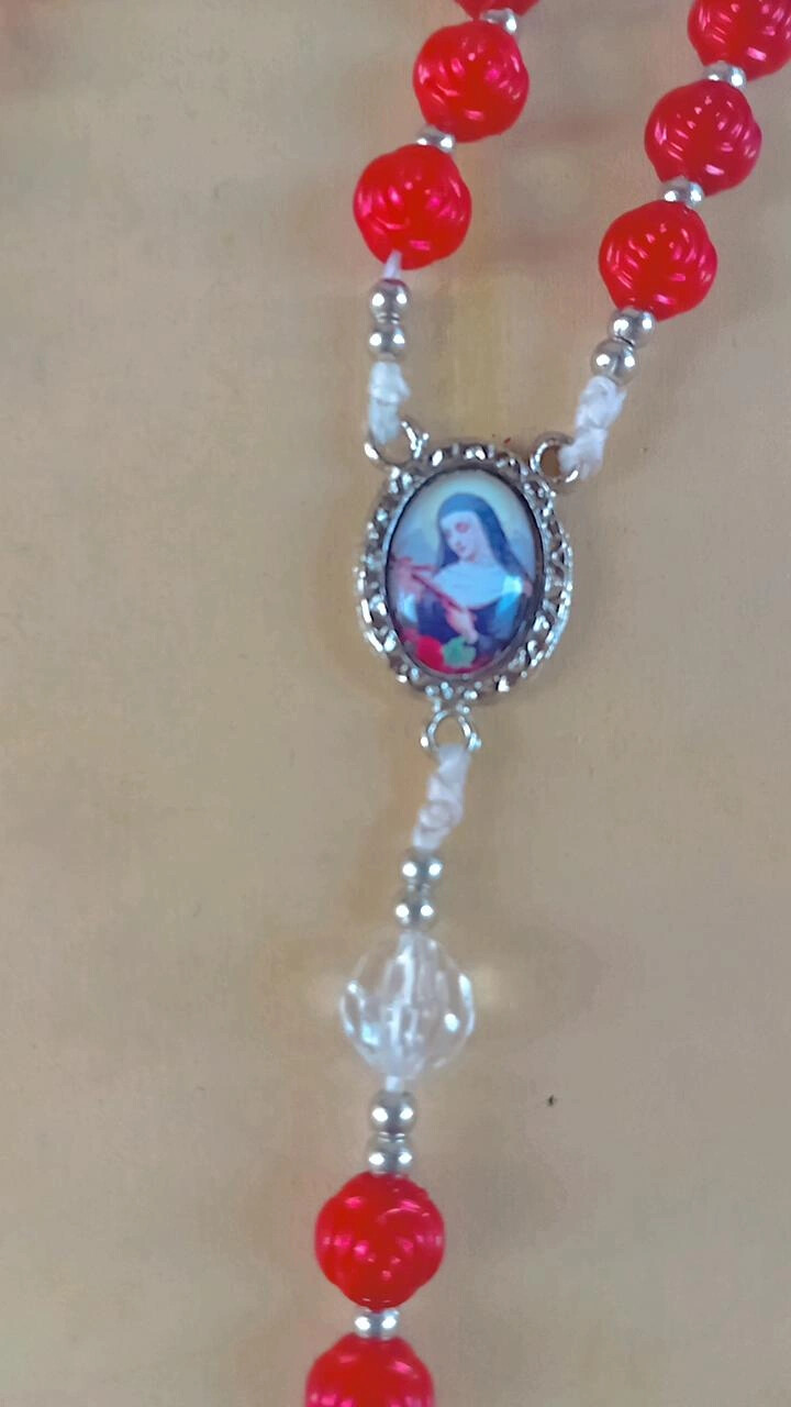 Terço Personalizado Santa Rita de Cassia