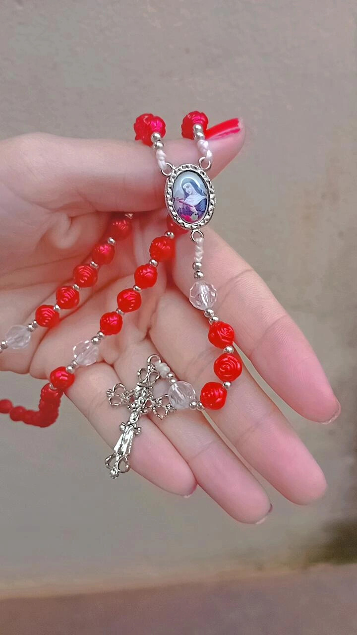 Terço Personalizado Santa Rita de Cassia