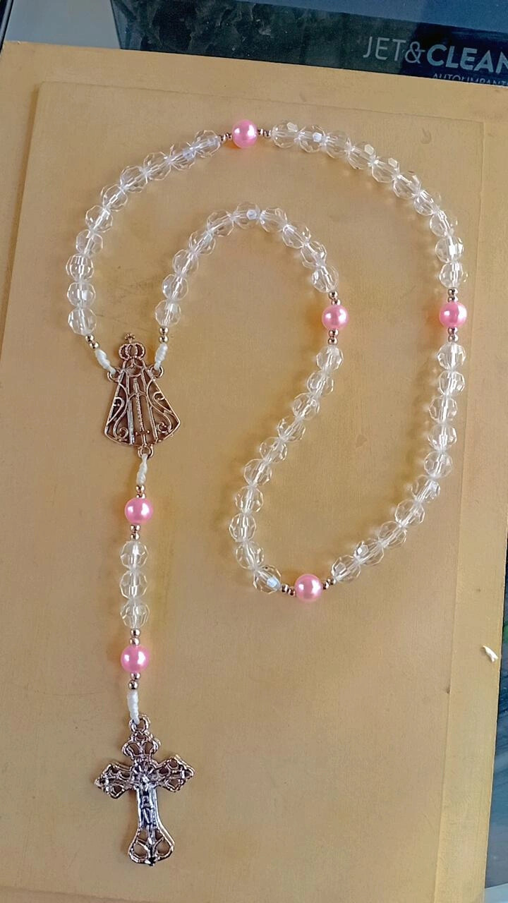Terço Personalizado Delicado de Nossa Senhora Aparecida
