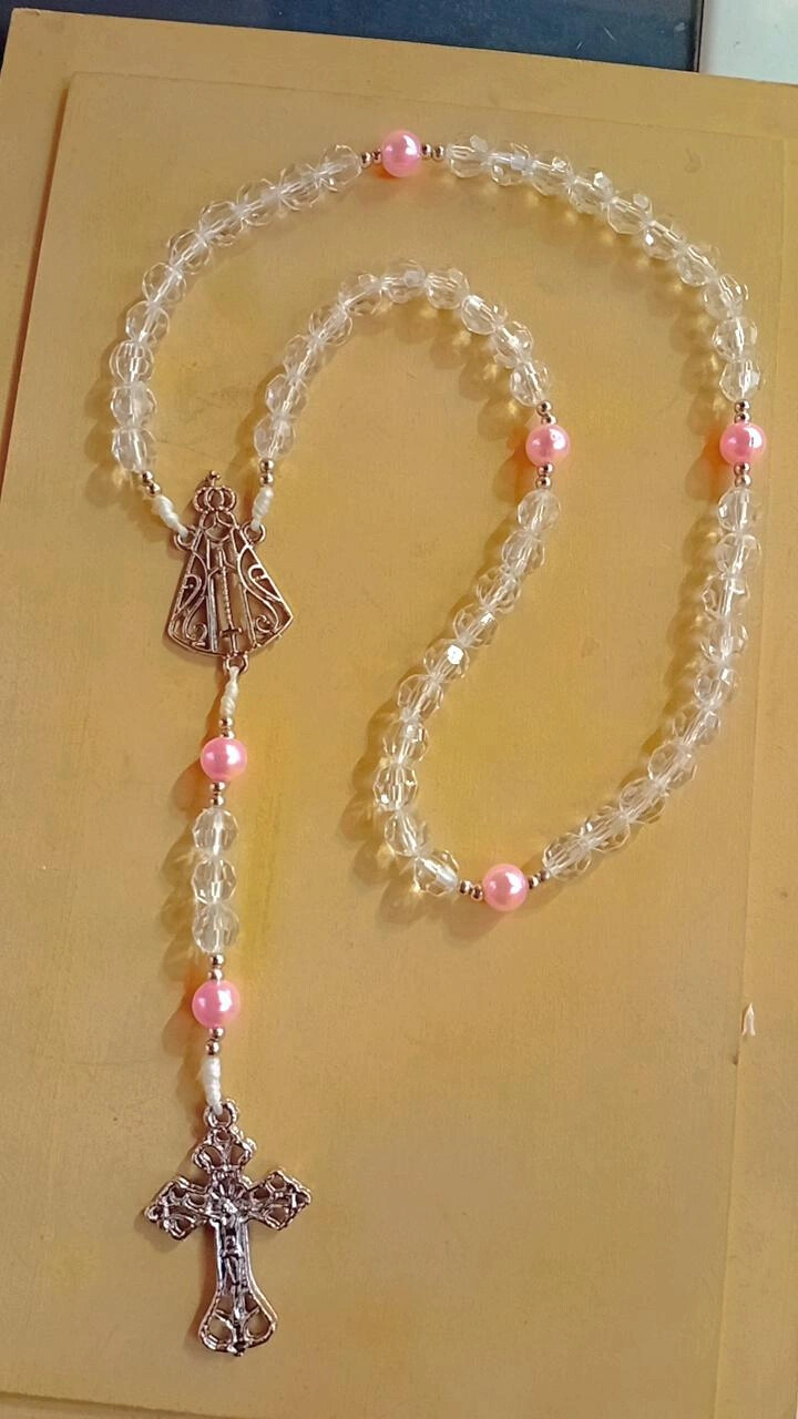 Terço Personalizado Delicado de Nossa Senhora Aparecida