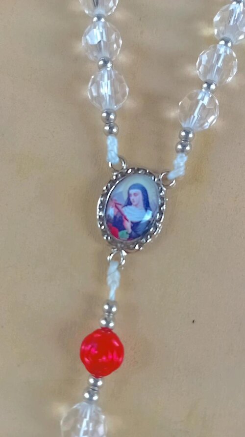 Terço Personalizado Santa Rita de Cassia