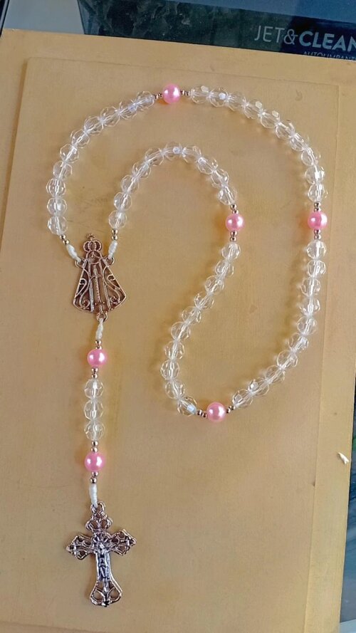 Terço Personalizado Delicado de Nossa Senhora Aparecida