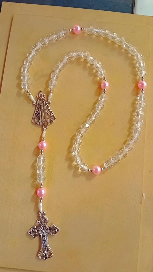 Terço Personalizado Delicado de Nossa Senhora Aparecida