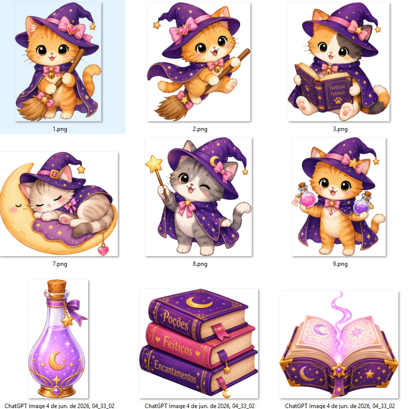 Arquivo digital Gatinhos Mágicos