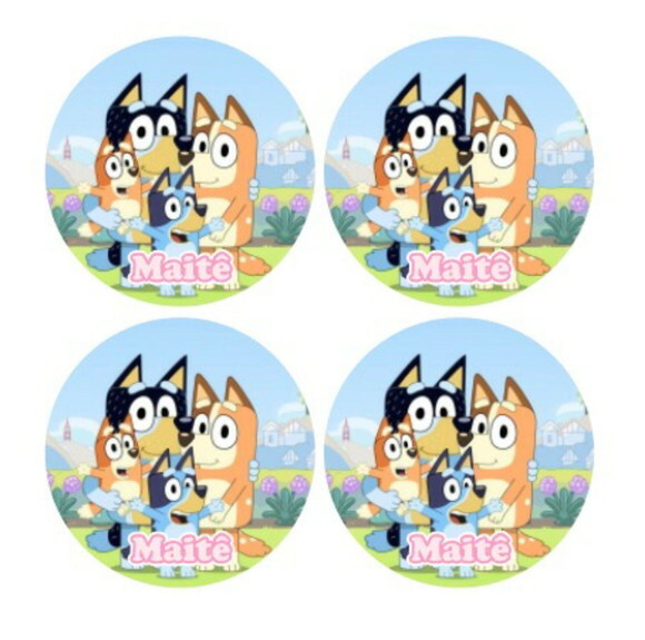 Adesivo Redondo 5cm - Bluey