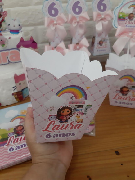Cachepô para Pipoca a Casa Mágica da Gabby