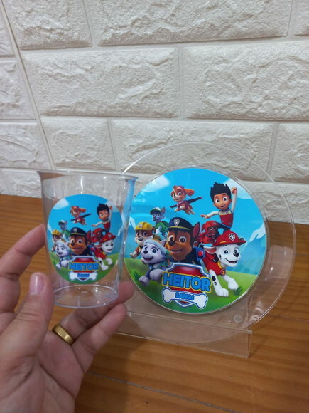 Combo Descartável Sobremesa Patrulha Canina